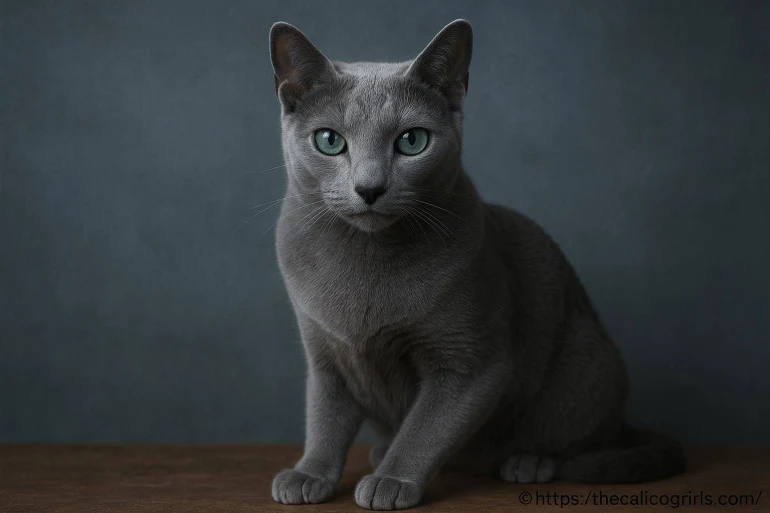 Le bleu russe : élégance froide et regard perçant chez le chat
