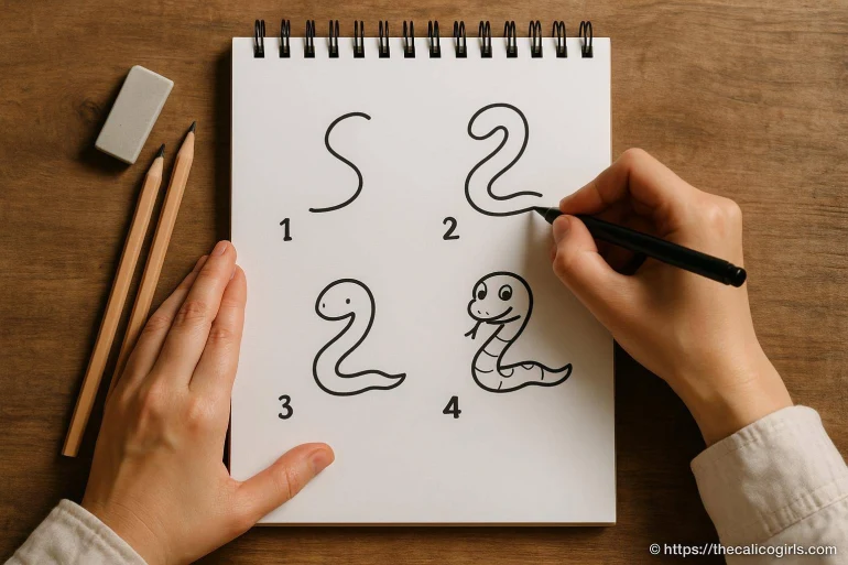 Apprendre à dessiner un serpent facilement : guide pas à pas