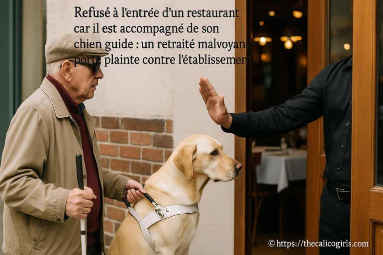 Refus d'entrée dans un restaurant à toulon à cause d'un chien guide : un retraité malvoyant porte plainte