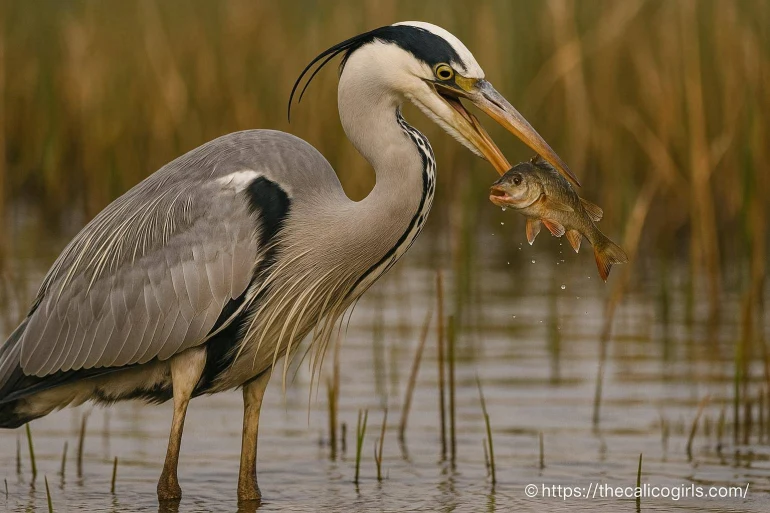 Héron cendré : le pêcheur majestueux des marais à découvrir
