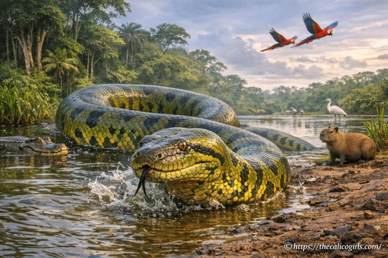 Anaconda vert : découvrez le géant aquatique d’Amérique du Sud