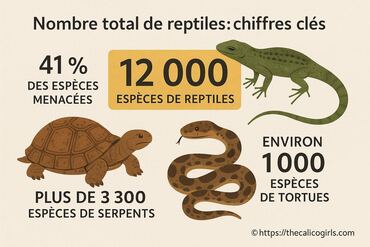 Nombre total de reptiles : quels sont les chiffres clés à connaître ?