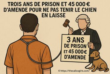 Trois ans de prison et 45 000 euros d'amende pour ne pas tenir son chien en laisse