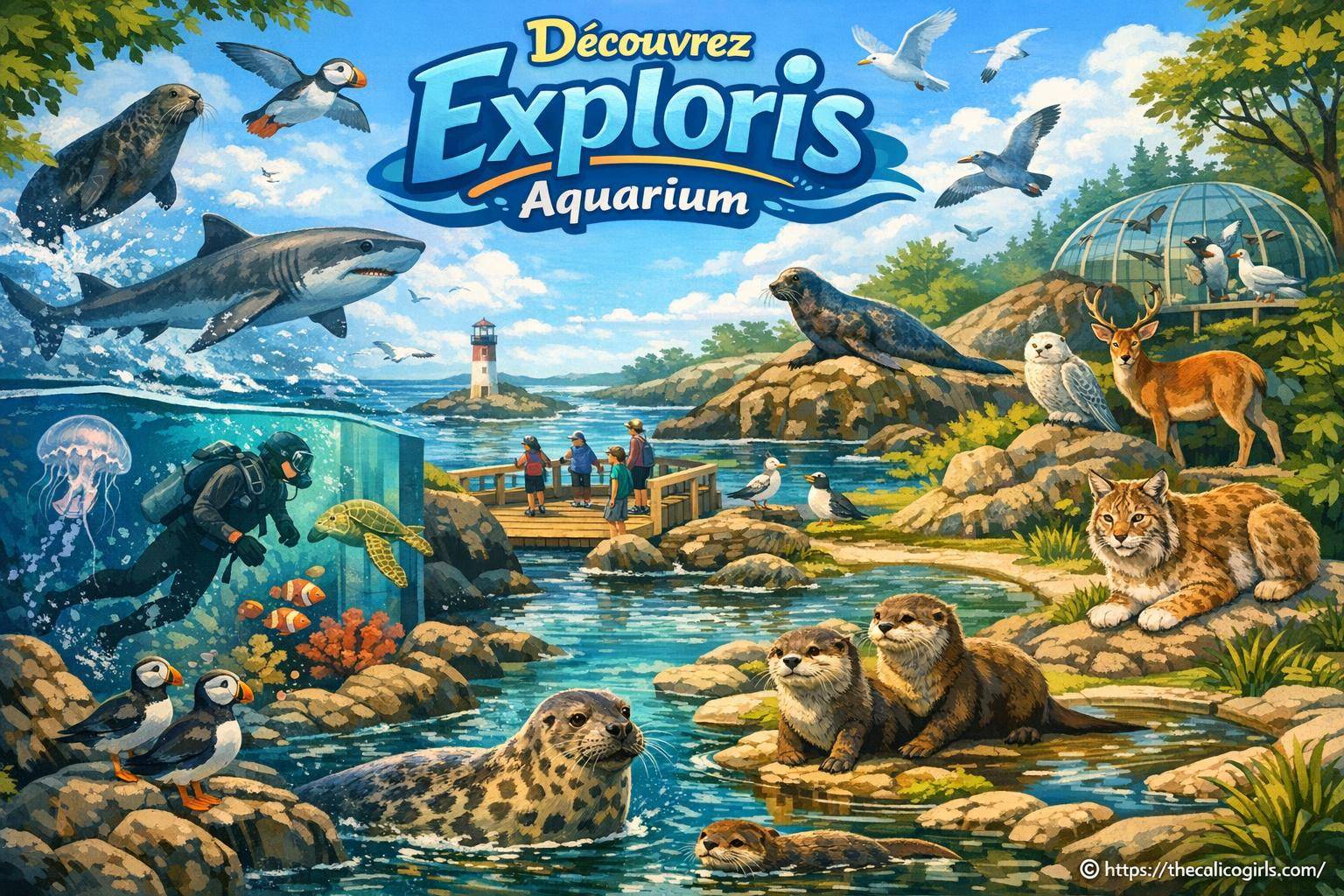 Présentation de Exploris Aquarium : parc animalier et nature