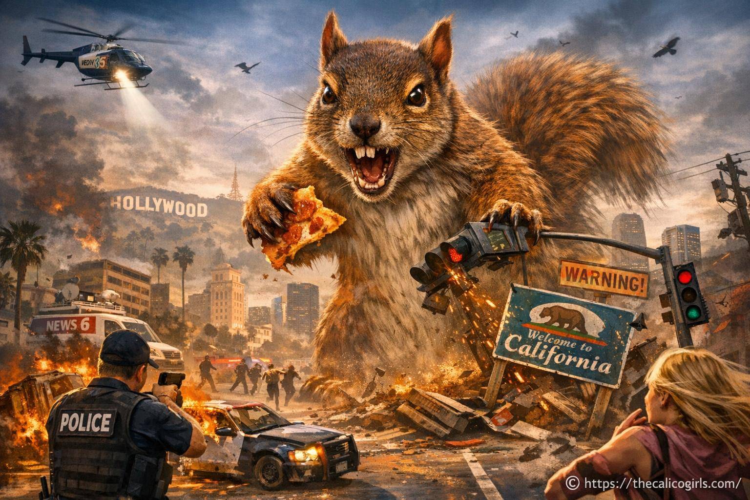 Un écureuil sème la terreur dans une ville californienne aux États-Unis