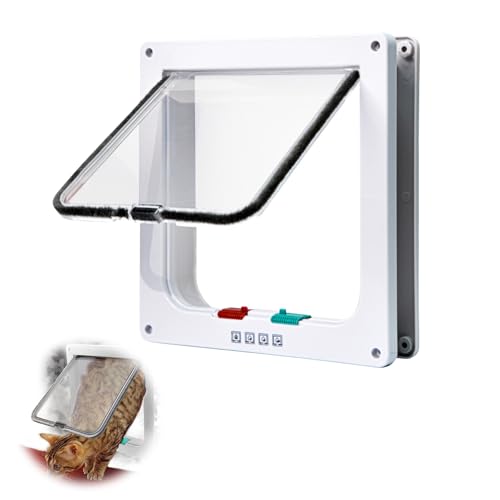 Porte Verrouillable à 4 Voies,Chatière Transparente,Porte Si