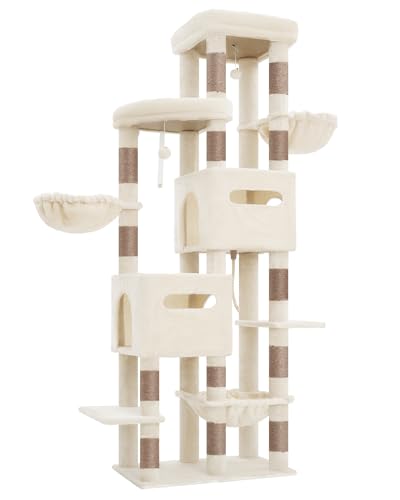 Heybly Arbre à Chat 190cm avec Base Élargie et Ultra-Stable,