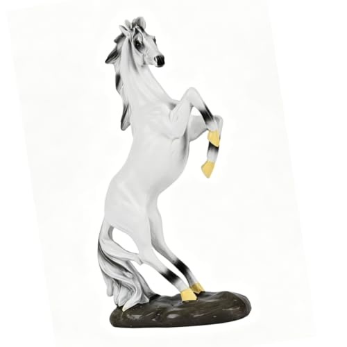 HEEPDD Cheval en Résine Peint à la Main, Base Lestée Anti-ba