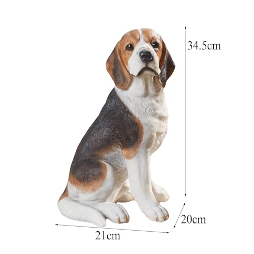 Statue de chien Beagle - Figurine de chiot - Imperméable - D