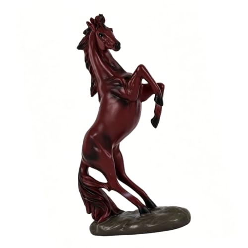 HEEPDD Cheval en Résine Peint à la Main, Base Lestée Anti-ba