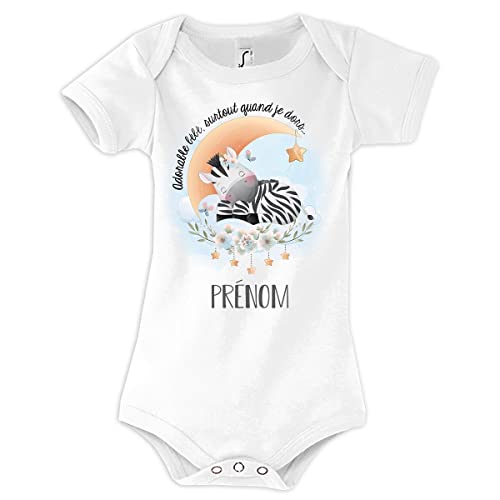 Planetee Body bébé garçon personnalisable mignon avec zèbre|