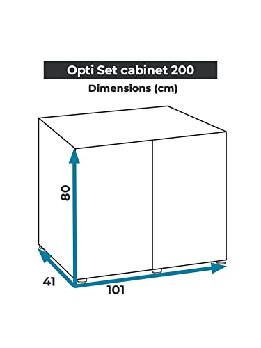 AQUAEL Opti Set 200 White 2.0 Aquarium 200L avec Meuble et l