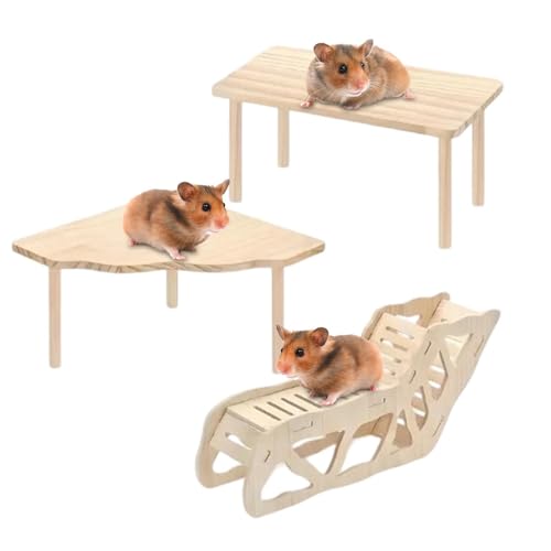 Generisch Aire de jeux syrienne pour hamster - Rampe en bois