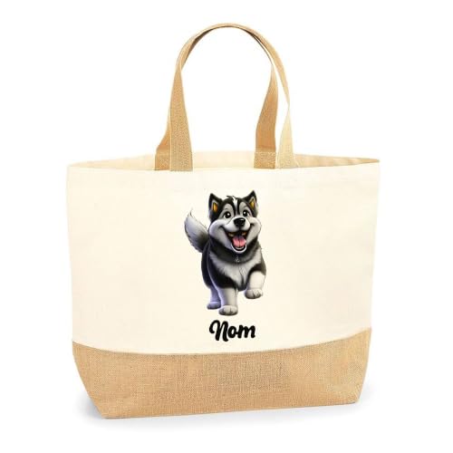 Planetee Sac Malamute dAlaska 06-Cartoon | Cabas en Coton av
