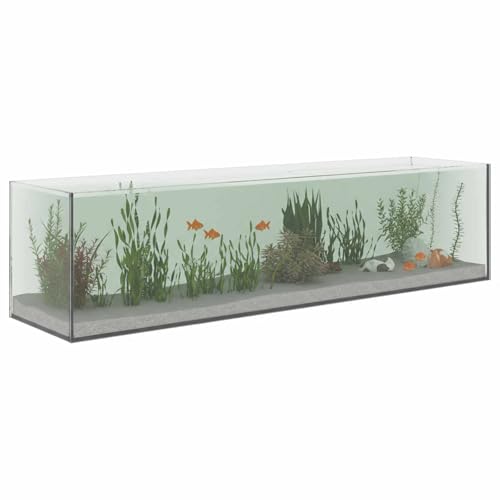 vidaXL Aquarium avec réservoir en verre blanc, un design rec
