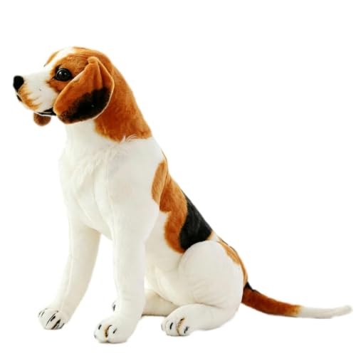 HOMEXYLYL Chien Beagle réaliste en peluche, jouet en peluche