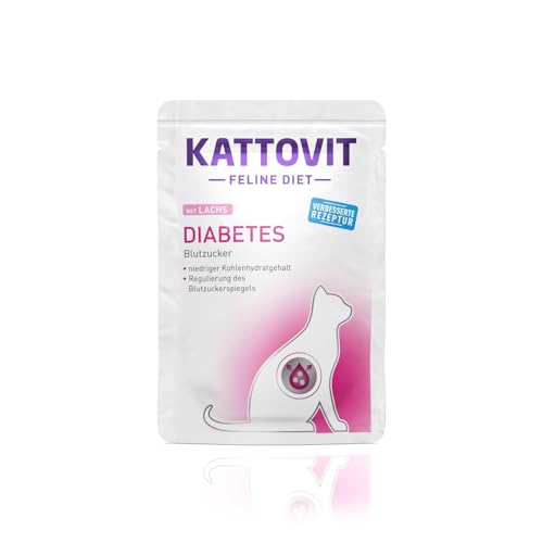 Kattovit Feline Diet Diabète - au Saumon | Pack Double | 2 x