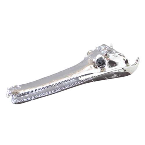 KiBcsLic Tête Crocodile Dents Sculptées Figurine Tête Crocod