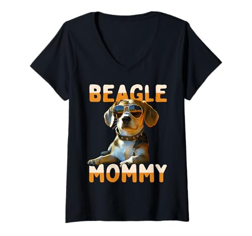 Femme Beagle Mommy Maman Chien Fête des Mères English Beagle