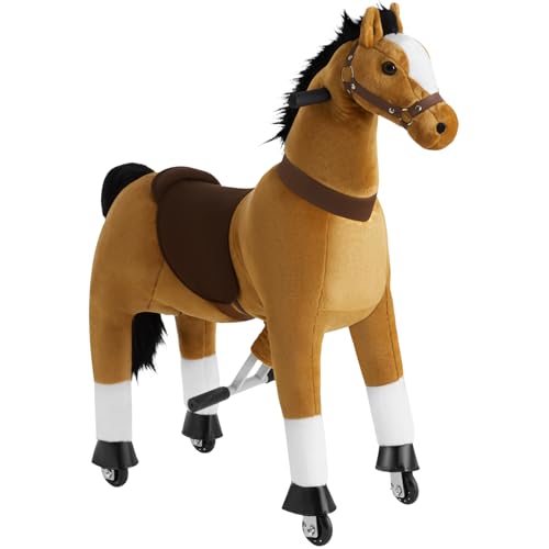 Tectake® Cheval à Bascule et à roulettes - Poney Jouet et Ca