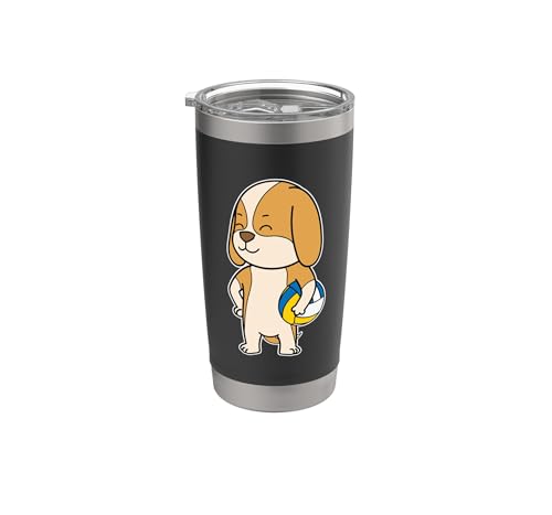 Beagle Dog joue au volleyball Gobelet isotherme en acier ino