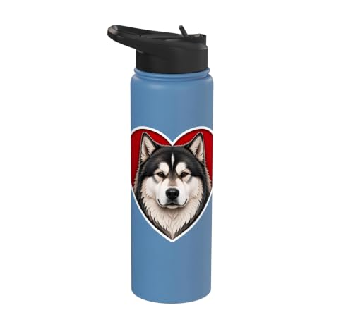 Cœur Malamute dAlaska Stainless Steel Insulated Water Bottle