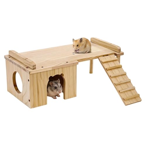 Generisch Maison pour hamster en bois avec échelle descalade