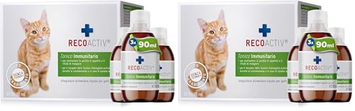 RECOACTIV Immunité Tonique pour Chats, 3 x 90 ML, complément Alimentaire diététique pour Le Soutien immunitaire et la prévention des carences, Stimulant de l