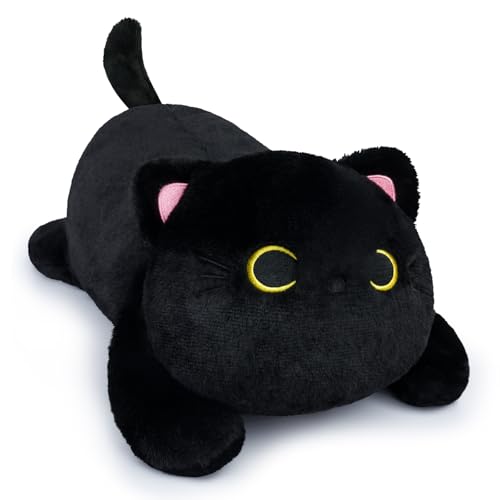Leokawin Peluche lestée pour chats noirs lestés, peluche de 