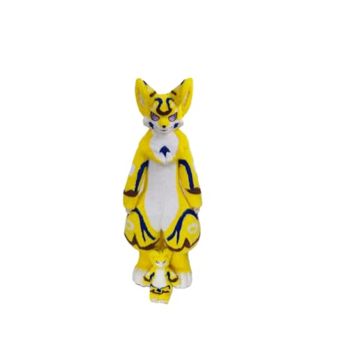 Fursuit de renard professionnel - Costume de mascotte complet du corps, costume de luxe en fausse fourrure pour les conventions de cosplay et de fourrure.