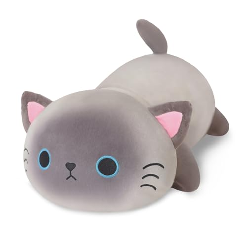 Xfrog Chat siamois lesté - Doudou en peluche douce - Avec po