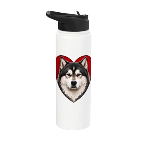 Cœur Malamute dAlaska Stainless Steel Insulated Water Bottle