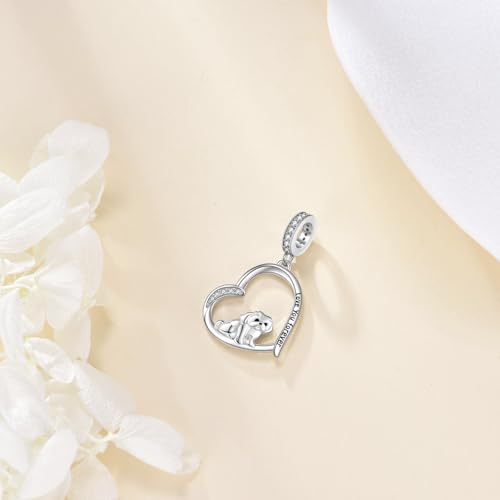 DAYLINLOVE Shih Tzu Charme S925 Argent Sterling Perle Shih T