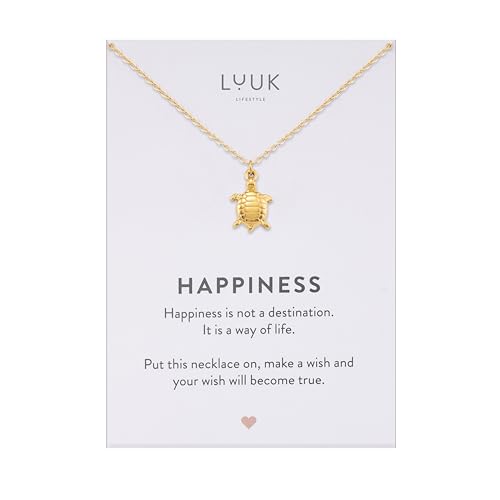 LUUK LIFESTYLE Collier avec pendentif tortue en acier inoxyd