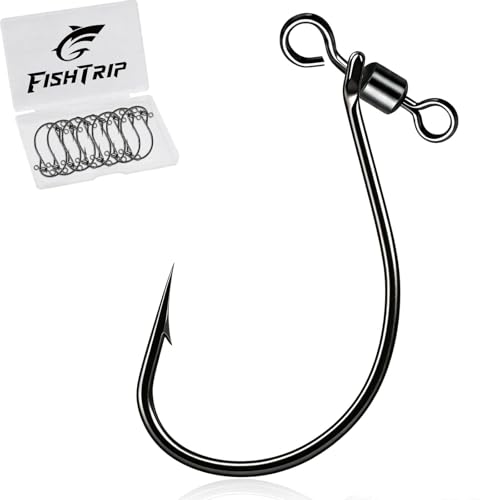 FishTrip Lot de 25 hameçons Drop Shot pour pêche au bar