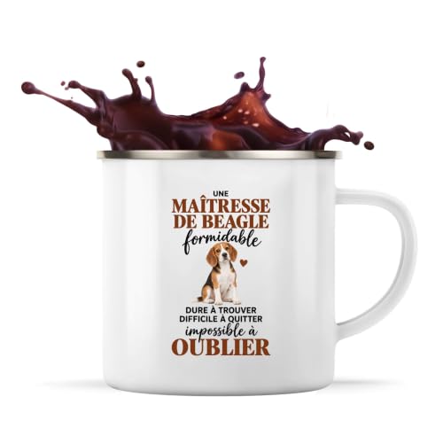 Otshirt Mug Métal Émaillé Beagle Formidable | Tasse de Campi