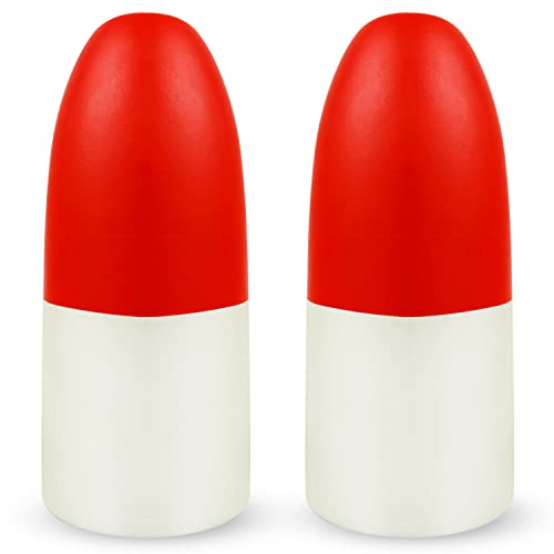 SILANON Lot de 2 bouées de pêche pour crabe et crevettes - Rouge et blanc - 1,5 m