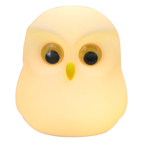 WEKADRIN Veilleuse Hibou en Silicone pour Chambre Bébé, Lumi