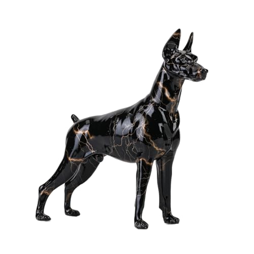 FLYuechun Ranan Statue de chien Doberman simple de 23 cm ave