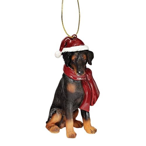 Design Toscano JH576309 Décorations de Noël - Noël Dobermann
