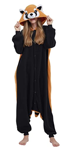 Unisexe Adulte Animal Pyjamas Onesie Raton Laveur Costume Ha