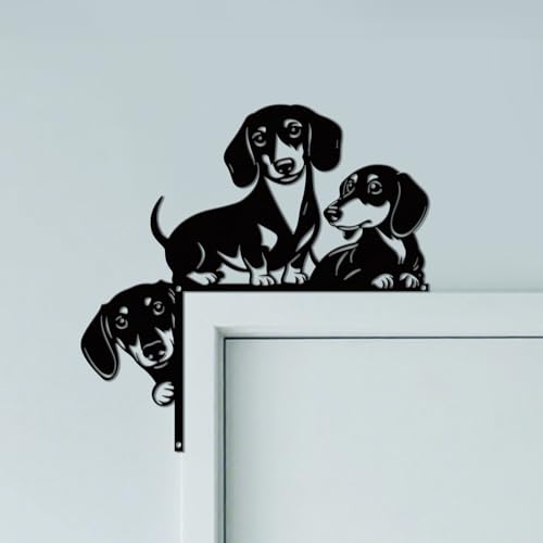 CUTHOLLOW Teckel Métal Ornement de Cadre de Porte, Décoratio