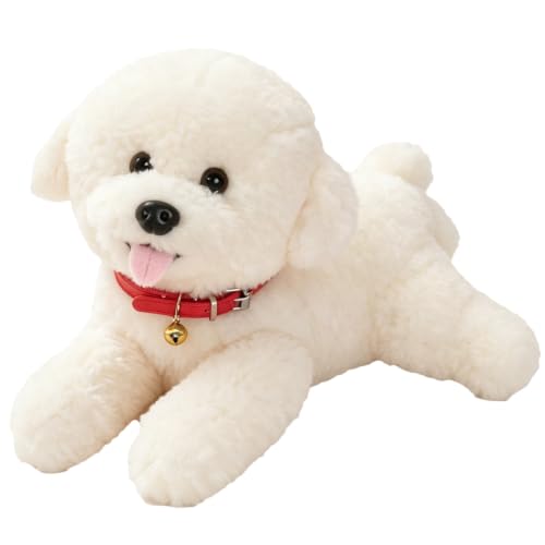 Jouet en Peluche Réaliste Bichon Frise, Animal en Peluche fo