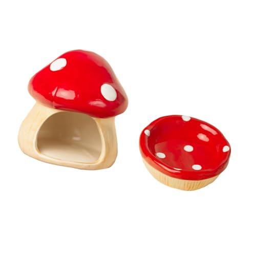 FJMQHU Cachette pour Hamster de Dessin Animé avec Gamelle po