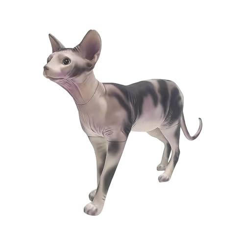 Figurine de chat sphynx réaliste sans poils - Petite statue