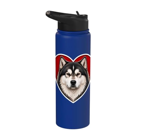 Cœur Malamute dAlaska Stainless Steel Insulated Water Bottle