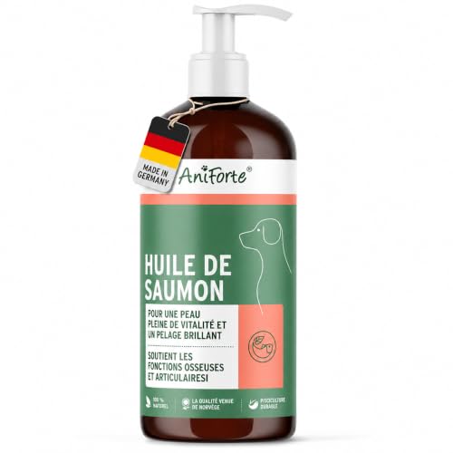 AniForte Huile de Saumon Premium de Norvège 1L pour Chiens e