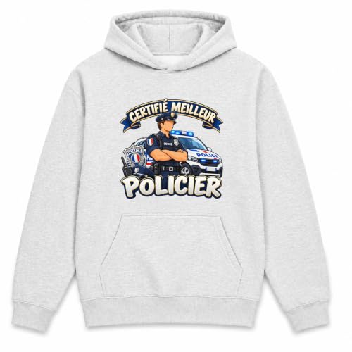 Otshirt Sweat à Capuche Certifié Meilleur Policier | modèle 