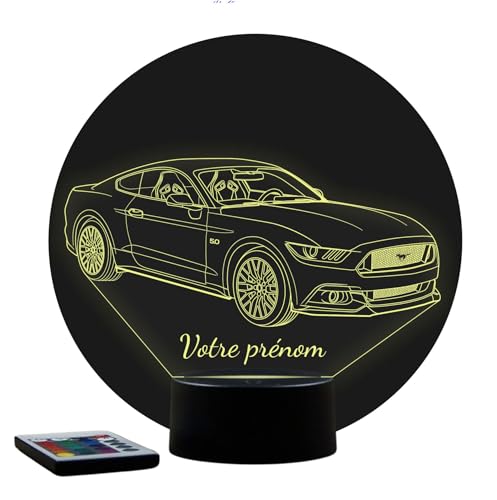 JNB-Maker Lampe 3D Ford Mustang GT 2016 Personnalisable - Ve