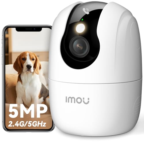 Imou 3K(5MP) Caméra Surveillance WiFi Intérieur 360°, Wi-Fi 